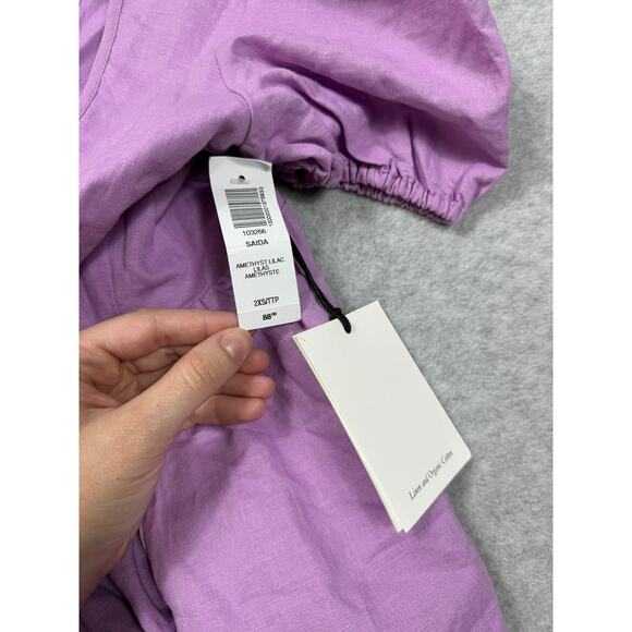 Sunday Best Womens Size 2XS Saida Mini Dress Linen Organic Cotton NWT - Picture 7 of 10